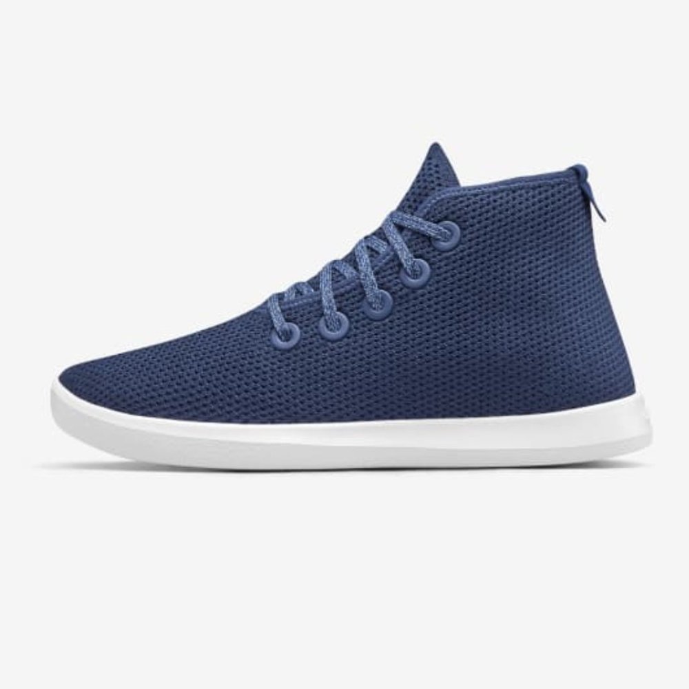 AllBirds Womens Tree Toppers high ankle sneakers in navy blue Size 10